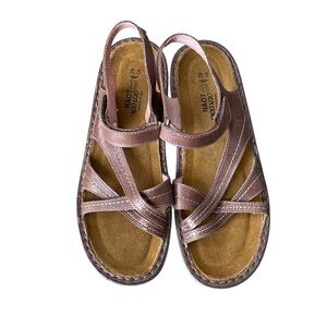 Naot Women's Brown Paris Leather Orthopaedic Sandals 39